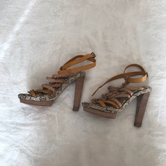 BCBG Max Azria “Vega” Leather Sandals - Picture 2 of 4